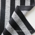 100% Polyester Stripe Pattern Cationic Dye One Side Brushed Weft Knitted Loose Fleece Fabric for Coat Home Textile